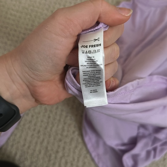 Joe Fresh Active Lilac Long Sleeve Top - Picture 5 of 6